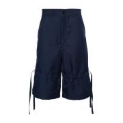 Trekkoord Knie Shorts met Zakken Comme des Garçons , Blue , Heren