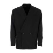 Stijlvolle Zwarte Wollen Blazer Kenzo , Black , Heren