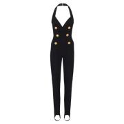 Crepe op maat gemaakte jumpsuit Balmain , Black , Dames