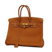 Pre-owned Leather handbags Hermès Vintage , Brown , Dames