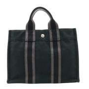 Pre-owned Canvas handbags Hermès Vintage , Black , Dames