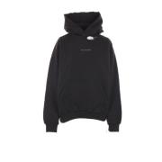 Zwarte Hoodie met Strass Logo Balenciaga , Black , Dames