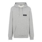 label hoodie Balmain , Gray , Heren