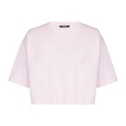 T-shirt met handtekeningborduurwerk Balmain , Pink , Dames