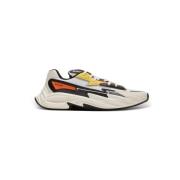 Hardloop-Roe leer en nylon sneakers Balmain , Multicolor , Heren