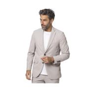 Beige Technical Blazer met Patroon RRD , Beige , Heren