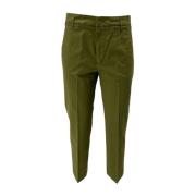 Militaire Chino Broek Enkel Lengte Dondup , Green , Dames