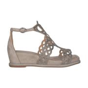 Rhinestone Sleehak Sandaal Alma EN Pena , Gray , Dames