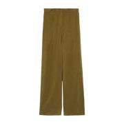 Elegante Satijnen Broek Max Mara Studio , Green , Dames