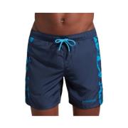 Blauwe Gestreepte Zwembroek Bikkembergs , Blue , Heren