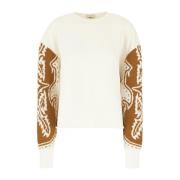 Stijlvolle Sweatshirts voor Mannen en Vrouwen Akep , Beige , Dames