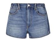 Geëmbosseerde Zijpanelen Marathon Shorts Alexander Wang , Blue , Dames