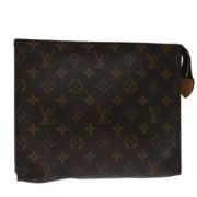 Pre-owned Canvas pouches Louis Vuitton Vintage , Brown , Dames