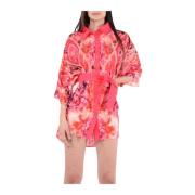 Elegante Kaftan Jurk F**k , Pink , Dames