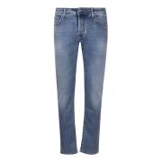 Slim Fit Jeans met 5 Zakken Jacob Cohën , Blue , Heren