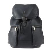 Pre-owned Leather backpacks Louis Vuitton Vintage , Black , Dames