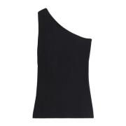 Asymmetrische Top met Wijde Uitsnede Achterkant Rodebjer , Black , Dam...