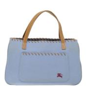 Pre-owned Canvas handbags Burberry Vintage , Blue , Dames