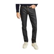 Indigo Stretch Slim Tapered Jeans A.p.c. , Black , Heren