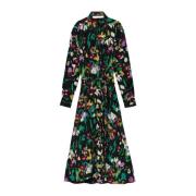 Bloemen A-lijn Midi Jurk Proenza Schouler , Multicolor , Dames