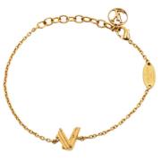Pre-owned Metal bracelets Louis Vuitton Vintage , Yellow , Dames