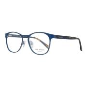 Blauwe Metalen Ronde Optische Monturen Ted Baker , Blue , Heren