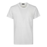 Casual Katoenen T-shirt Tom Ford , White , Heren