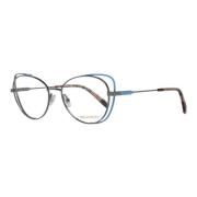 Elegante Ovale Metalen Optische Frames Emilio Pucci , Gray , Dames