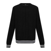 Wollen trui Balmain , Black , Heren