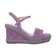 Geweven Wedge Sandal Alma EN Pena , Purple , Dames