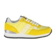 Gele Vetersneakers met Contrasterende Details Napapijri , Yellow , Dam...