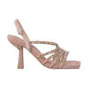 Rhinestone Heel Sandaalbanden Alma EN Pena , Pink , Dames