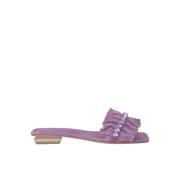 Ruffled Flat Sandal Alma EN Pena , Purple , Dames