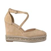 Rhinestone Sleehak Sandaal Alma EN Pena , Beige , Dames