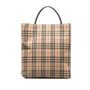 Pre-owned Canvas totes Burberry Vintage , Beige , Dames