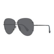 Gunmetal Aviator Zonnebril met Spiegelende Grijze Lenzen Max Mara , Gr...