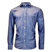 Vintage Denim Overhemd, Handgemaakt in Italië Salvatore Piccolo , Blue...