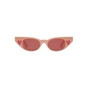 Heartbreaker Zonnebril met Hart Spiegellenzen Le Specs , Pink , Dames