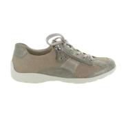 Casual Schoenen Zwart Leer Instapper Remonte , Beige , Dames