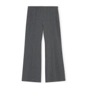 Gestreepte Korte Broek Ganni , Gray , Dames