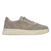 Dames Grijze & Beige Sneakers gemaakt van Italiaans Echt Velours Er001...