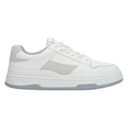 Witte & Grijze Leren Sneakers Estro , White , Dames