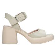 Dames Beige & Grijs Leren Sandalen met Hak Er00115156 Estro , Gray , D...