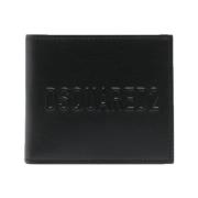 Stijlvolle Bi-Fold Portemonnee met Kaartsleuven Dsquared2 , Black , He...