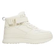 Dames Lichtbeige High-Top Sneakers gemaakt van Echt Leer ES8 Er0011387...