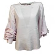 Zijden blouse met pofmouw Herzen's Angelegenheit , Pink , Dames
