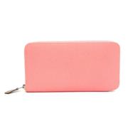 Pre-owned Leather wallets Hermès Vintage , Pink , Dames