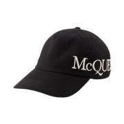 Zwarte Katoenen Baseballpet Alexander McQueen , Black , Heren