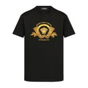 T-shirt met Medusas hoofd Versace , Black , Heren