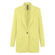 Glendale Dames Blazer Geel Stretch Drykorn , Yellow , Dames